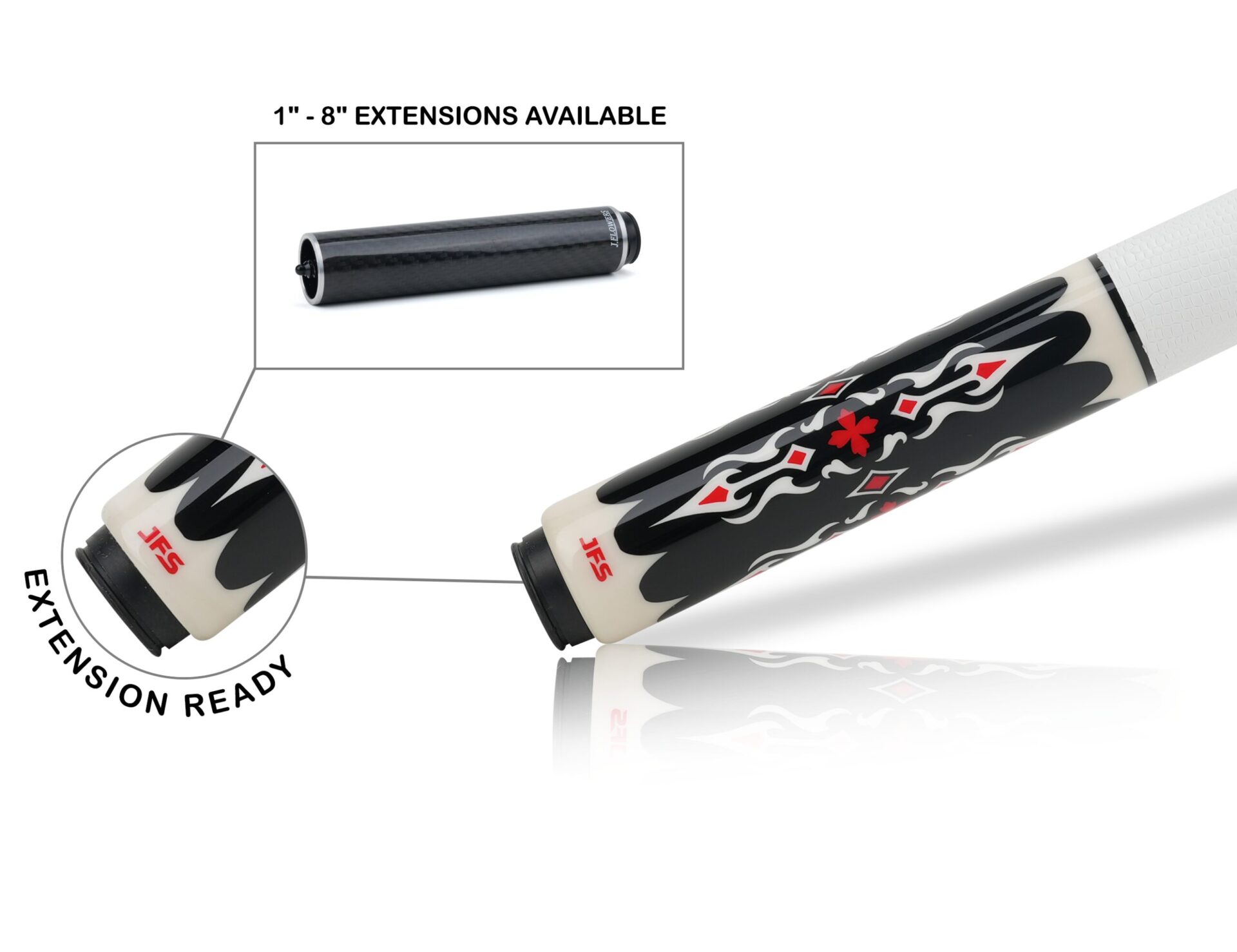 JFlowers DANTE 1- White Lizard Wrap (Limited) - Butt and Shaft - Image 3