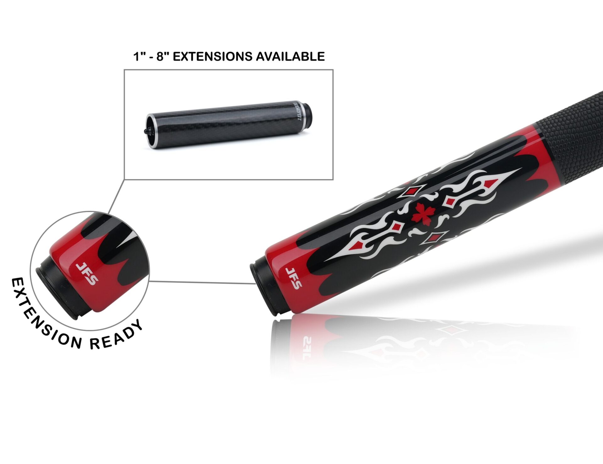 JFlowers DANTE 2-Black Lizard Wrap (Limited) - Butt and Shaft - Image 4